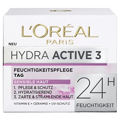 Image of L&#039;Oreal Paris Dermo Expertise &quot;Hydra Active 3&quot; Hydrafresh Cream for Dry and Sensitive Skin, 50 ml