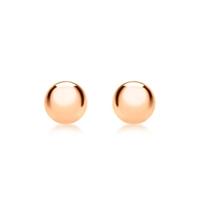 Image of Carissima Gold Women&#039;s 18 ct Rose 6 mm Ball Stud Earrings