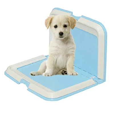 Image of Pet Toilet Portable Tray for Training And Puppy Pads Dog Pad Holder Medium To Large Dogs (94X64x4.4Cm),Blue