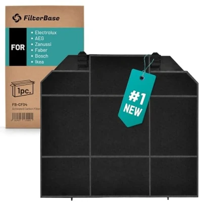 Image of FilterBase® Activated Carbon Filter for Cooker Hood AEG Electrolux Zanussi MCFE04 EFF72 E3CFF72 9029793636 9029800480 Faber 1120157243 1120185276 Ikea NYTTIG FIL 650 Bosch DHZ5476