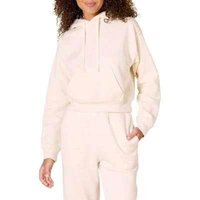 Image of Amazon Essentials Women&#039;s Crop Pullover Hoodie Sweatshirt (Available in Plus Size), Oatmeal Heather, S