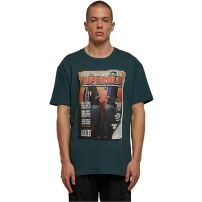 Image of Upscale by Mister Tee Unisex Magazine Print Tshirt, Size: Large, Bottlegreen