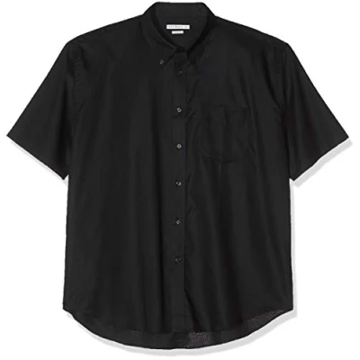 Image of Kustom Kit Men&#039;s Workwear Oxford Shirt (Short Sleeve) Business, Black (Black Kk Blk H), 19.5