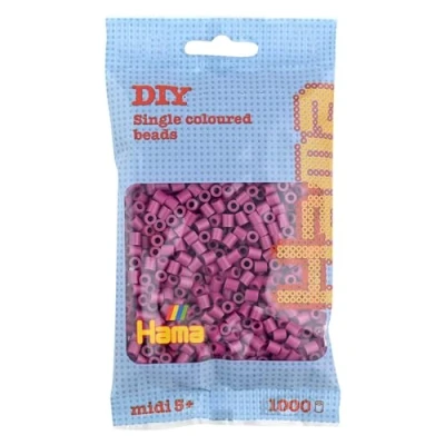 Image of Hama Beads Bag Approx. 1000 Midi Fuse Mosaic Decoration Arts &amp; Craft for Creative Children Ages 5+ Plum