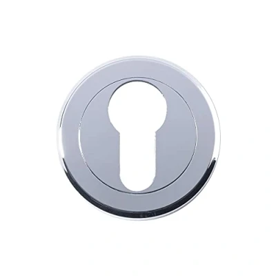 Image of Serozzetta Escutcheon (Single) Euro Profile Polished Chrome