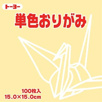 Image of Toyo Origami Paper Single Color Cream 15cm, 100 Sheets