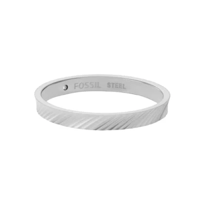 Image of Fossil Women&#039;s Harlow Silver Stainless Steel Ring, JF047570407