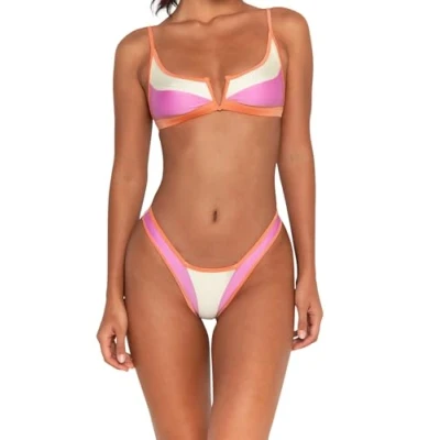 Image of Fae Women&#039;s Gypsy TOP Spritz, Medium Bikini, Pink, Orange, White, M