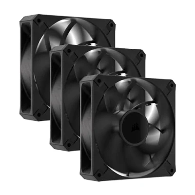 Image of Corsair RS120 MAX 120mm PWM Thick Fans High Static Pressure Liquid Crystal Polymer Construction Triple Pack Black