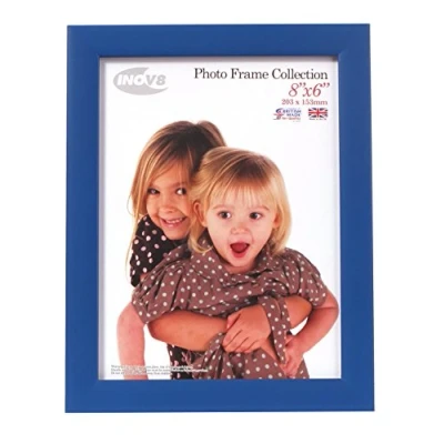 Image of Inov8 PFVS SKBL 64 British Made Traditional Picture/Photo Frame, Sky Blue, 6x4 Inch