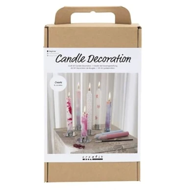 Image of CREATIVE Craft Kit Candle Decoration, White, 1 Pack, Mulricolour