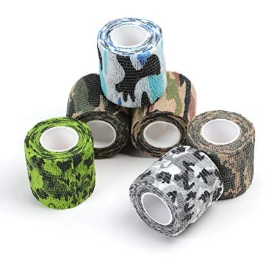 Image of STIGMA 6pcs Disposable Tattoo Grip Cover Wrap Elastic Self Cohesive Bandage Tape for Machine Camo (2&quot; x 5 Yards) TC624 UK