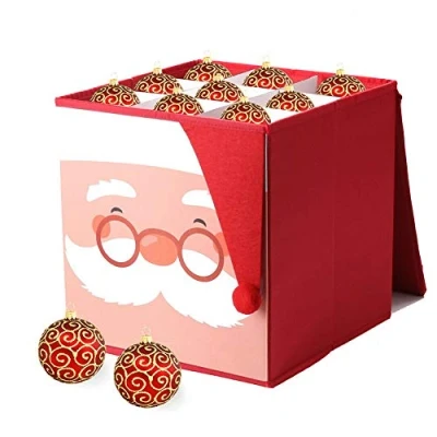 Image of NIGMA Christmas Xmas Storage Zip Bag for Tree, Decorations &amp; Lights, Box (Storage Red Santa)