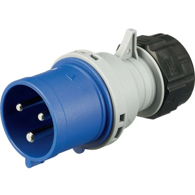 Image of MK Electric K9033BLU 32amp IP44 2P+ E Plug 250 Volt