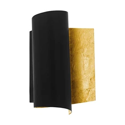 Image of Eglo Wall Light, Alloy Steel, Black, Gold