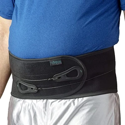 Image of Back Support Brace with 4 Stays, Breathable Mesh Lumbar Belt, Double Compression Adjustment Lower Pain Relief Belt for Men Women,Herniated Discs Waist 35 to 38 (L)