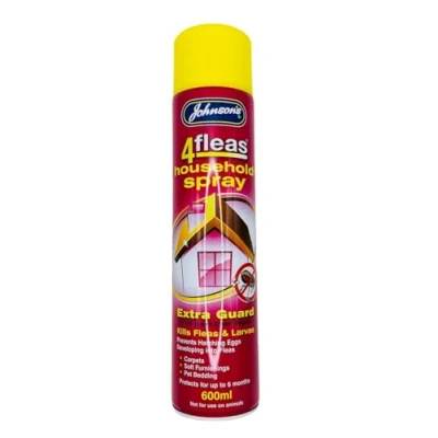 Image of WUNDAPETS JOHNSON&#039;S VETERINARY 4FLEAS HOUSEHOLD SPRAY EXTRA GUARD 6 MONTH PROTECT 600ML