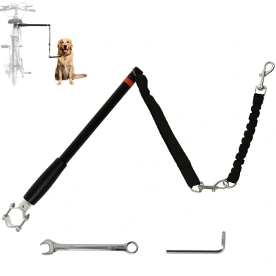 Image of PawHut Dog Lead for Bicycle, Bicycle Exerciser Leash Easy Installation Removable, Hands Free Bike Cycling, Training, Jogging, Black