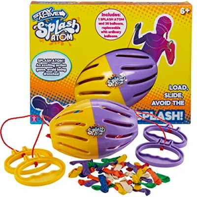 Image of sanja (hk) S07500 Stay Splash Atom, Outdoor and Indoor Family Toy, Active Fun, Girls, Boys Game, Yellow