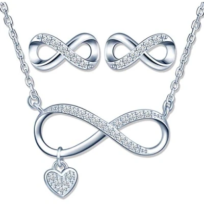 Image of Yumilok Infinity Love Symbol Jewelry Set 925 Silver Jewellery for Women