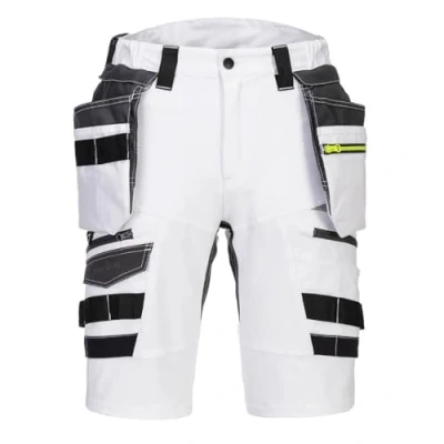 Image of Portwest DX4 Detachable Holster Pocket Shorts White 38