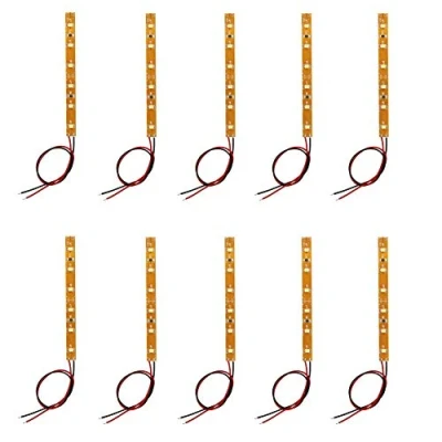 Image of Evemodel DD04W 10pcs Prewired Bright White Strip 3528 SMD Led Light Self adhesive 12V 18V 10CM