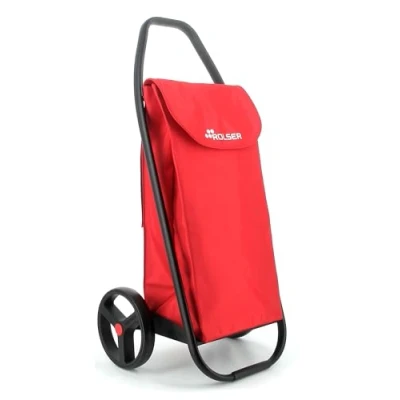 Image of Rolser COM MF Black Tube 2 Big Wheel Shopping Trolley Red