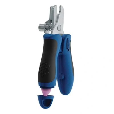 Image of Wahl EZ Nail Clipper and File, Cat Dog Clippers, Pet Claw Cutter, Safety Lock, for Pets, Non Slip Handles, Sharp Cutting Blades, Battery Professional Cutters