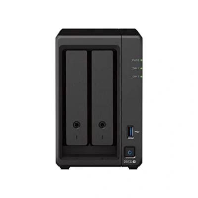 Image of Synology DS723+ 2 Bay Diskstation NAS (AMD Ryzen™ 4 Threads R1600 Dual Core 2GB Ram 2xRJ 45 1GbE LAN Port), 8TB Bundle with x 4TB WD Red Plus HDDs