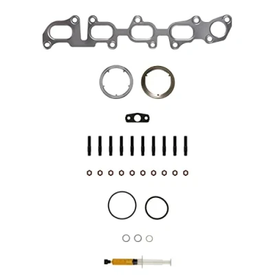Image of 04L253010BX Mounting Kit, charger AJUSA JTC12484 with studs, syringe oil gaskets/seals SEAT: Leon III ST, Hatchback
