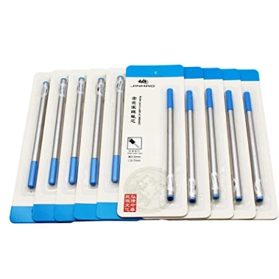 Image of Abcsea 10 pieces Jinhao pen refill 0.5 mm, rollerball standard refills blue