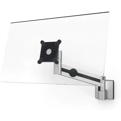Image of Durable Monitor Mount Pro Wall For 1 Screen Stand with Gas Spring Arm &amp; Bracket Attachment VESA 75/100 21 27 Inch Screens Height Adjustable, Rotate Tilt