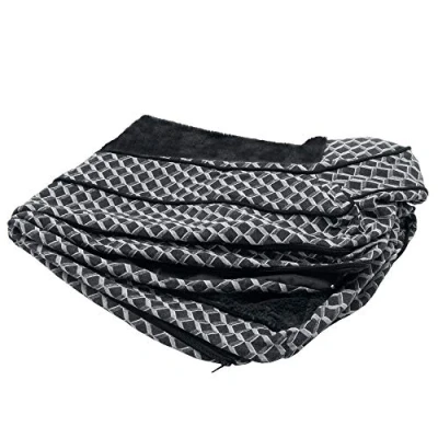 Image of Furhaven Comfy Couch Plush &amp; Décor Sofa Style Dog Bed Replacement Cover Diamond Gray, Medium