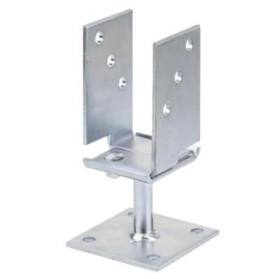 Image of GAH Alberts 214500 U Post Support Adjustable Width and Screw On Yellow Galvanised 71 131 mm