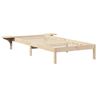 Image of Vidaxl Bed Frame with Bedside Tables Brown 75 x 190 cm