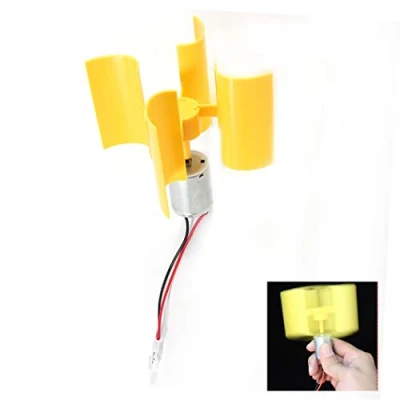 Image of Jadeshay Wind Electricity Generator, Mini Turbines Generator Vertical Kit DIY Teaching Science Education Experiment Model DC Micro Turbine Motor Blades Suit for Boys and Girls