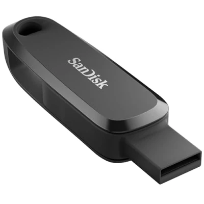 Image of SanDisk Phone Drive, 256GB USB Flash Drive (2 in 1 storage, Reversible Type C and A connectors, For Smartphones, Tablets, Mac, Computers) Automatic Backup, Rescue PRO Deluxe, Black
