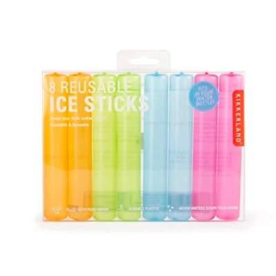 Image of 8 Kikkerland Reusable Ice Sticks for Chilling Drinks