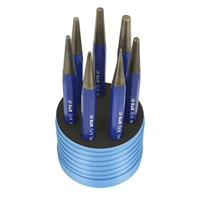Image of S&amp;R Center + Drift Punch Set Includes (4mm) and 6 Punches (1/2/3/4/5/6mm) in Practical Storage Box