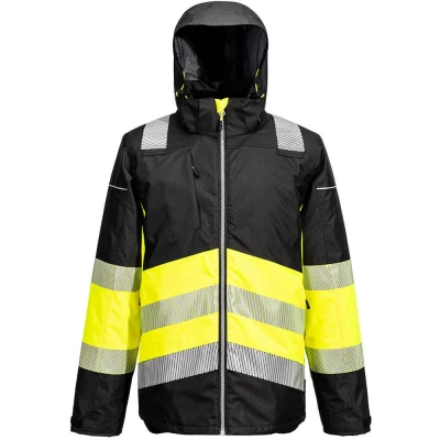 Image of Portwest PW3 Hi Vis Class 1 Winter Jacket Yellow/Black 4XL