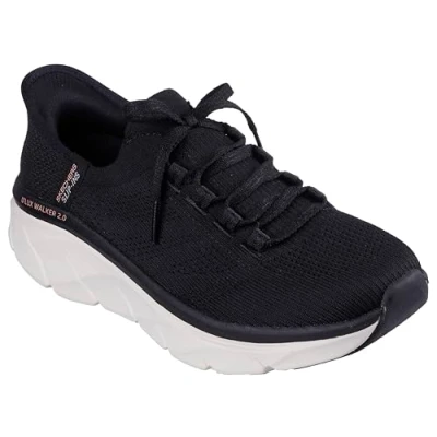 Image of Skechers Women&#039;s D&#039;LUX Walker 2.0 Thrill Movement Sneaker, Black, 4 UK