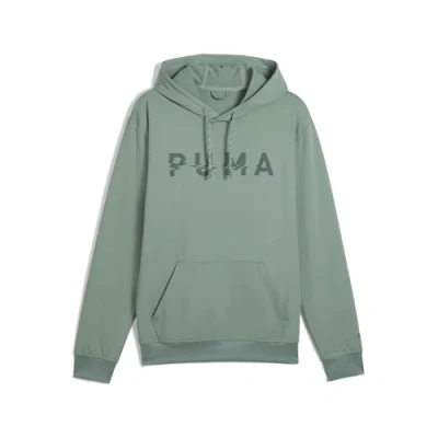 Image of Puma Branded Hoodie Hoodie, Men&#039;s, Size: Small, Green moon