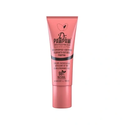 Image of Dr. PAWPAW Tinted Peach Pink Balm 10ml Multi Purpose Balm, Lip Skin Highlighter, Cracked Lips, Vegan Beauty, Ethical Beauty
