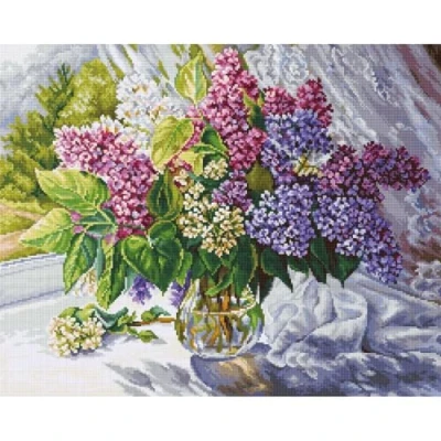 Image of Cross Stitch Kit Luca S Lilac Bouquet, B7015, Counted for Adults, Needlecraft and Embroidery