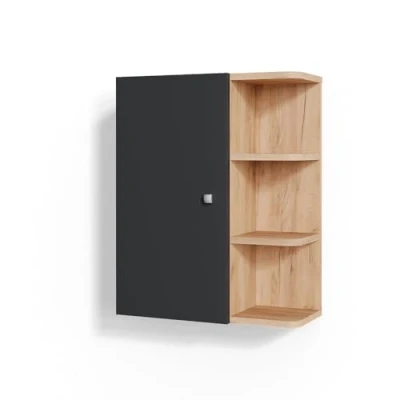 Image of Vicco Bathroom cabinet Fynn, Anthracite/Gold power oak, 47.2 x 59.2 cm