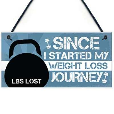 Image of RED OCEAN Weight Loss Journey Tracker Chalkboard Sign Diet Watchers Slimming World Motivation Gifts