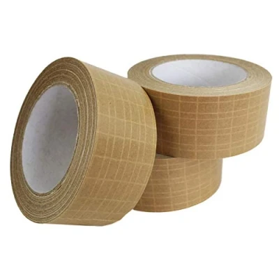 Image of All Green Self Adhesive Reinforced, Extra Strong, Paper Packaging Tape 50mm x 25m 3 Rolls