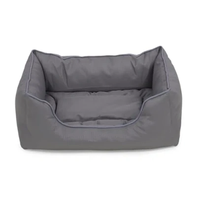 Image of Petface Planet Ocean Cycle Square Dog Bed, Grey, Medium