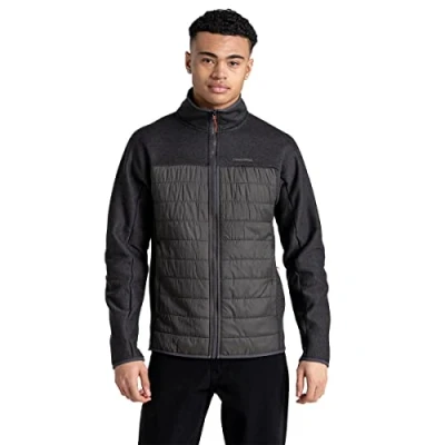Image of Craghoppers Mens Kennett Lightweight Hybrid Jacket Black Pepper S