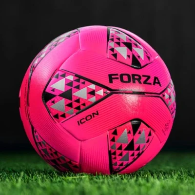 Image of FORZA Icon Pro Match Football Size 3, 4 &amp; 5 Balls for Footballs Matches (Size Pack of Pink)